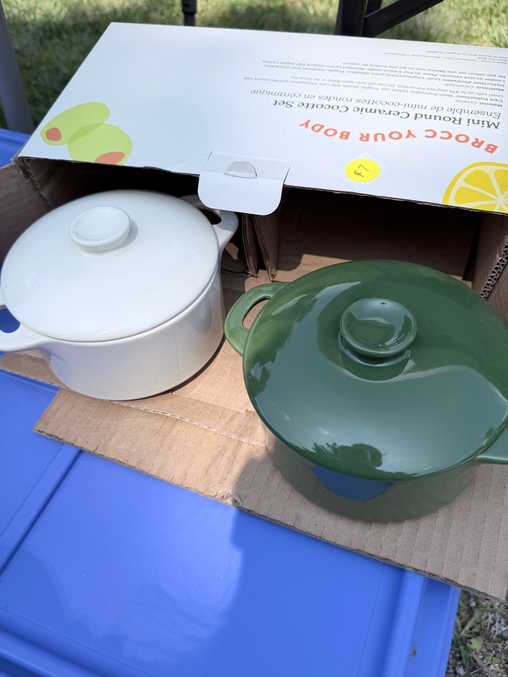 NWT Brocc Your Body Mini Round Cocotte Set